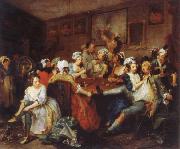 William Hogarth The Rake-s Progress the orgy Spain oil painting artist